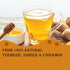 100% (1) Premium Turmeric, Ginger, Cinnamon Blend Tea Bags, Natural & No Additives & Caffeine Free.