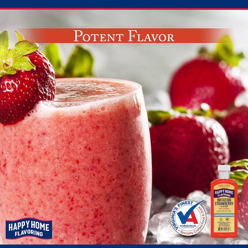 Happy Home Imitation Strawberry Flavoring, Non-Alcoholic, Certified Kosher - 7 oz