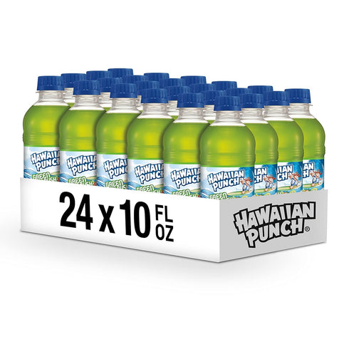 10 Oz 24 Count (4 Packs 6), Hawaiian Punch Green Berry Rush Fruit Juice Drink, Fl Bottles, Of Ready-to-drink