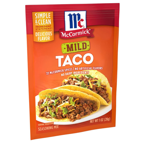 McCormick Classic Taco Seasoning Mix Packet, Mild, 1 oz(Pack of 24)