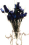 UniqueBeadsAndGifts It's A Boy! Baker's Dozen Bouquet of 13 Blue Wood Roses