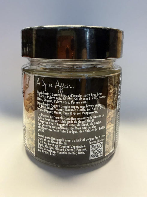 120 (4.2 oz) A Spice Affairs Maple & Pepper Seasoning | Sweet, Peppery & Aromatic Maple-Pepper Blend | All-Natural
