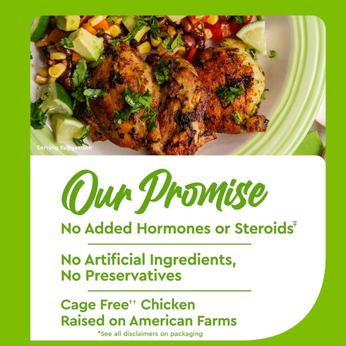 Just Bare 1.25 LB Chicken Natural Fresh Chicken Thighs | Antibiotic Free | Boneless | Skinless |