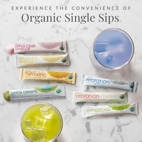 14 Packets The Republic of Tea Organic UMatcha Single Sips, Naturally Caffeinated Matcha Green Tea Powder