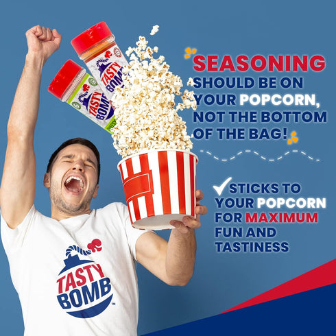 Pack 6 2.8-3 Oz. Flavorful Popcorn Seasoning Variety Seasonings in White Cheddar Cheese, Ranch, Garlic Parmesan & More