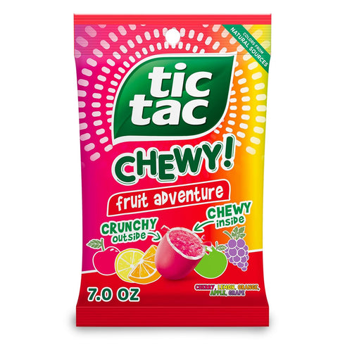 TIC TAC CHEWY! Fruit Adventure Candy, Fruity Chewy Candy, 7 oz (Packaging