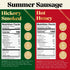 Summer 6 Oz (Pack 2) Schaller & Weber Variety Pork Sausage, of | Hickory & Zab's Hot Honey | Ready to Eat German Smoked