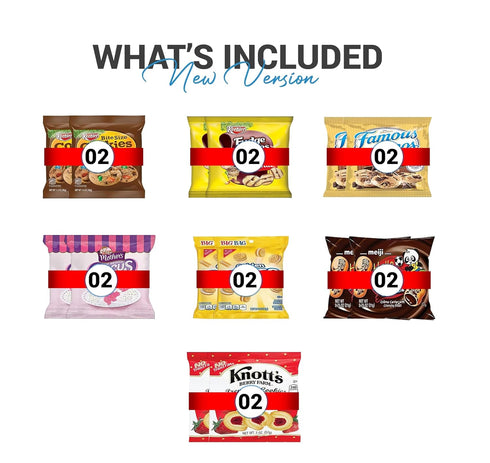 Pack Package 32 Count, Cookies Variety - Individually Wrapped Assortment, Sampler Bulk Care - Cookie Bundle, Office