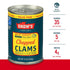 15 oz (Pack 12) 4g 99% Snow's Wild Caught Chopped Clams Canned, Can of - Served in Clam Juice - Protein Per Serving