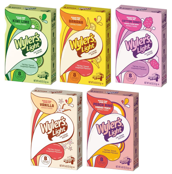 Wyler's Light Variety Pack of 5 - One Box of Each Flavor