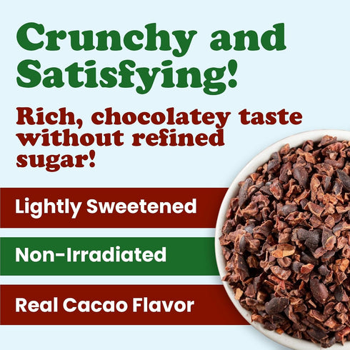 1.5 Food to Live Sweet Cacao Nibs with Coconut Sugar, Pounds Lightly Sweetened with Coconut Sugar, Raw, Non-Irradiated