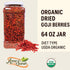 64 Oz 1 Pack Organic Dried Goji Berries Jar | Bulk Supply of Goji Berry Fruit Superfood | Naturally Rich