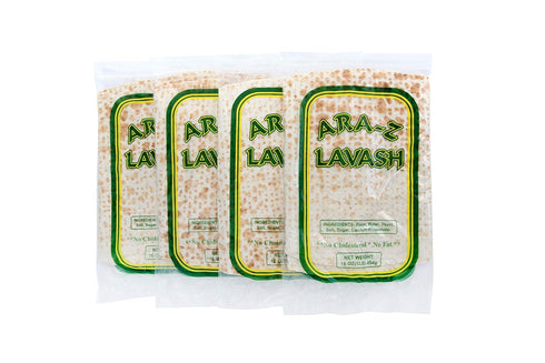 Breadmasters ARA-Z ARA-Z Lavash Flat Bread 4 Packs of 4 (16 Total) No Cholesterol,