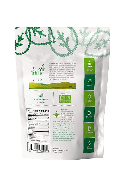 3LB, 48 Sweet Nature Erythritol Sugar Free Sweetener All Natural Non GMO, Ounce