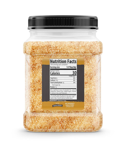 (56 Birch & Meadow Demerara Sugar, Raw Sugar Crystals, Drinks & Baking, Made from Sugarcane Ounce)