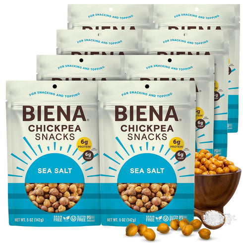 BIENA Chickpea Snacks - Crunchy Roasted Chickpeas - High Fiber Vegan Protein