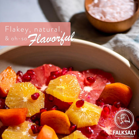 (8.8 oz) Falksalt - Pink Himalayan Salt Flakes, Handcrafted, Kosher, and All Natural Gourmet Finishing Salt