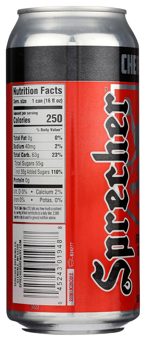 Sprecher 16 (Pack 12) Cherry Cola Soda, Kosher, Gluten Free, Fluid Ounce