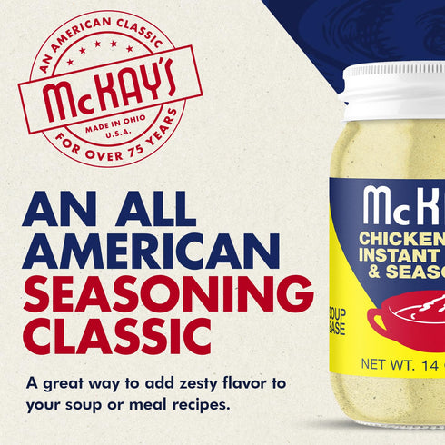 1 Pack) McKay's Chicken Flavored Soup Seasoning, Gluten Free, Vegetarian Instant Broth, Bullion Powdered Seasoning