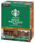 24 Count (Pack 2) Starbucks Decaf Pike Place Roast K Cups