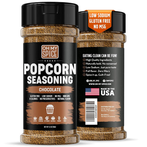 Popcorn Seasoning Chocolate Powder Mix - Gluten Free & Low Sodium Cocoa