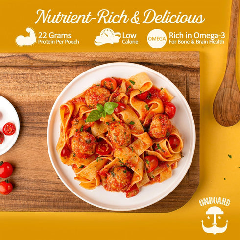 1 Pack 12 OZ ONBOARD Yellowfin Tuna Bites in Arrabbiata Sauce - -Tomato Sauce, Spicy Culinary Adventure - Certified