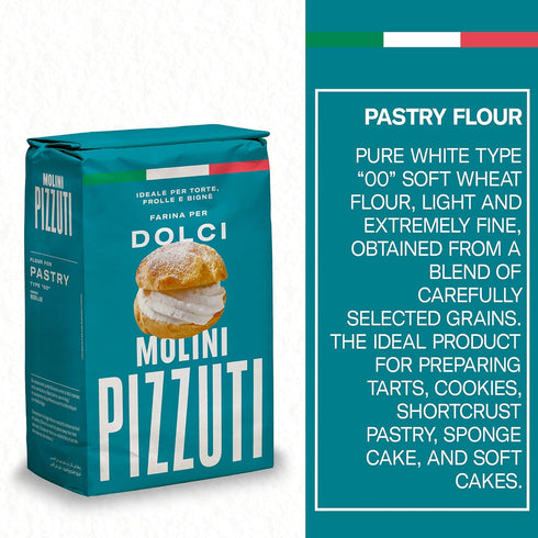 Molini Pizzuti "00" 1KG Farina per Dolci - Type Flour for Cakes