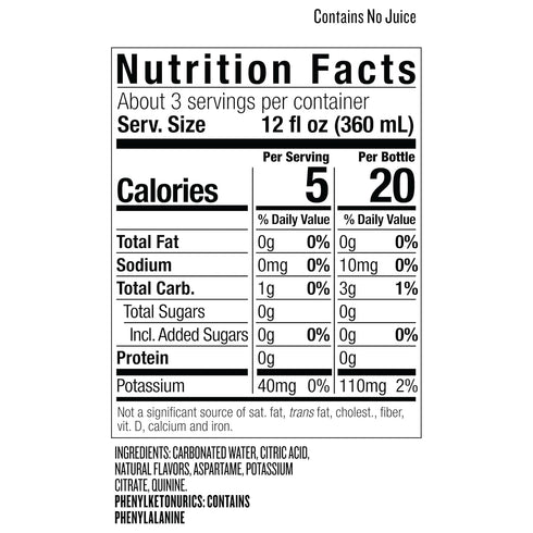 33.8 (Pack 12) Polar Beverages Diet Tonic Water with Lime, Fluid Ounce