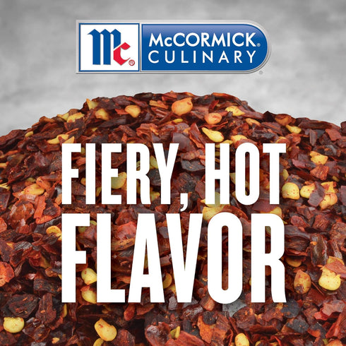 McCormick Culinary Crushed Red Pepper, 13 oz - One 13 Ounce Container of Crushed Red Pepper Flakes, Perfect for Sprinkling Onto Pizza, Beef, Pork and Flatbreads