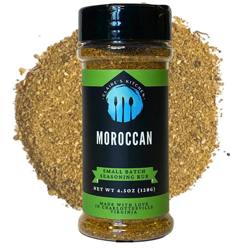 Claire's Kitchen Moroccan Seasoning Rub/Savory All Natural Blend/Lemon, Pepper, Garlic Rub/Poultry, Steak,