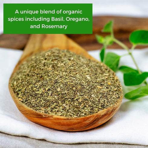 12 oz. HQOExpress Organic Northern Italian Seasoning Non GMO, Kosher, USDA Certified Organic Dried Herb Mix