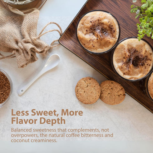 2.2 lbs (1 Soeos Coffee Flavored Coconut Jelly Strips, Kg), Coffee Coconut Jelly for Boba Tea, Sweet and Chewy Tropical