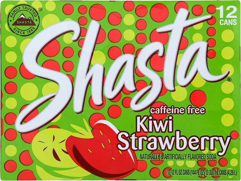 Shasta Kiwi Strawberry | Sweet Strawberry Meets Tart Kiwi | Caffeine-Free Soft