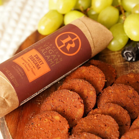 3 Pack 16g Renegade Foods Artisan Vegan Salami | | Sweet Toscana | High Protein, Low Sugar, Seitan, Non-GMO |