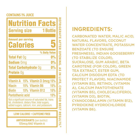 Sparkling ICE (Pack 12) (Pack 12) +Caffeine Strawberry Citrus Sparkling Water Of and Coconut Pineapple Sparkling Water