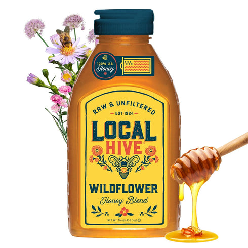 Local Hive Wildflower Raw & Unfiltered 16 oz | 100% Pure U.S.