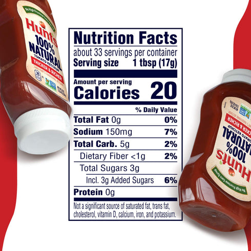 20-oz. (Pack 12) Hunts Best Ever Tomato Ketchup, Bottle