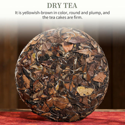 300g/10.6oz 2017 Packaging 240 XIXICHA Shoumei White Tea Cake Chinese Tea Fuding White Tea Aged Old Shou Mei Tea