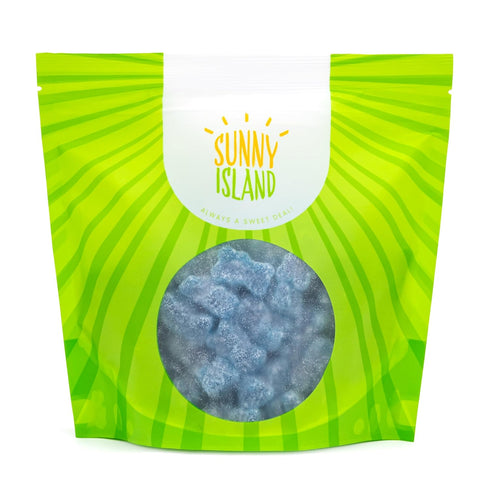 Gummy 1 Sour Bears Candy | Pound Bag | Gelatin Free Chewy Blue Candy | Blue Raspberry Jelly Bears for Baby Showers