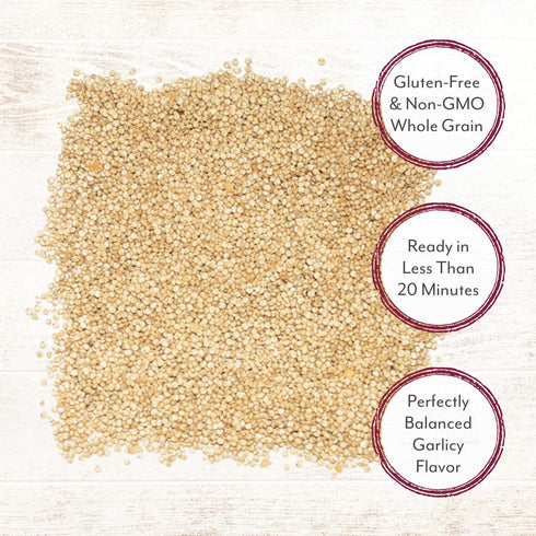 5.46 Pack 6 Roland Foods Roasted Garlic Seasoned Quinoa, Ounce Bag