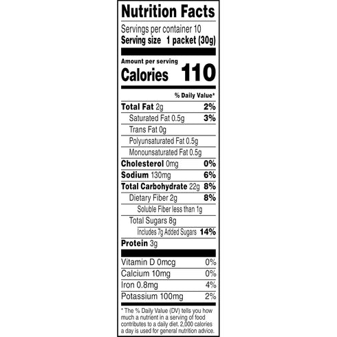 10 Packets Quaker Instant Oatmeal, Peaches & Cream, Breakfast Cereal, Per Box