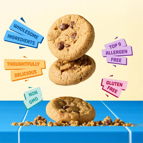 9 (1 Pack, 5.5oz Gluten Free Partake Soft Baked Chocolate Chip Cookies - Vegan - Free From the Top Allergens Including