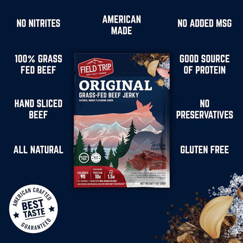 1 Oz 12 Field Trip Beef Jerky, Original, Bag, Bags/carton