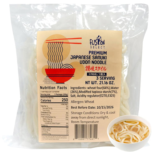 Fusion Select 3 Packs x 200g Japanese Udon Noodles - Premium Japanese