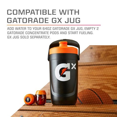 4 Count (Pack 6) Gatorade unisex adult Gatorade GX Pods, Strawberry Raspberry