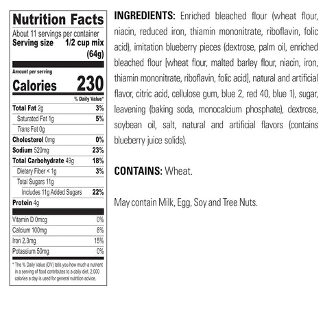 25.2 (Pack 2) Krusteaz Light & Fluffy Complete Pancake Mix, Blueberry Ounce