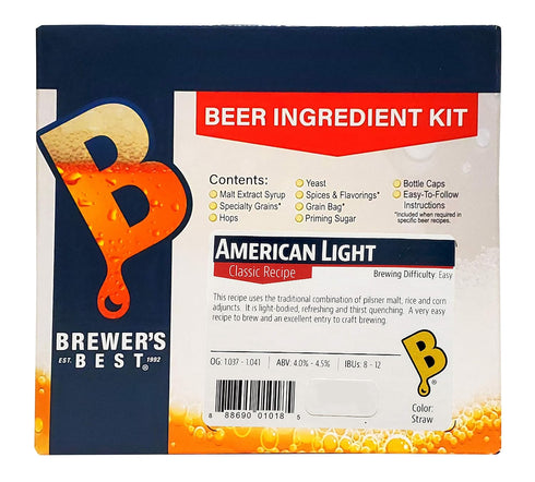 Brew & grow 1018 (5 Brewer's Best - - Home Brew Beer Ingredient Kit Gallon), (American Light) Yellow