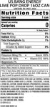 16-Ounce (Pack 12) Bang Energy Lime Pop Drop, Sugar-Free Energy Drink
