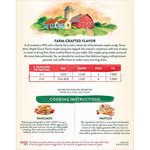 Maple Grove Farms Sugar Free Pancake & Waffle Mix, 8.5 Ounce