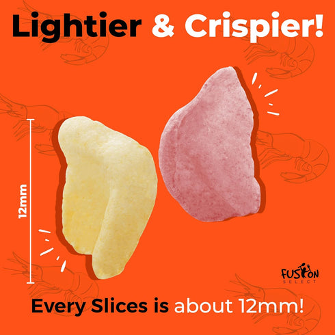 5 Lb Fusion Select Uncooked Prawn Crackers - Multi-Colored Shrimp Chips for Sharing, Serving Snack Platters at Parties